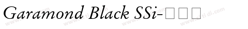 Garamond Black SSi字体转换